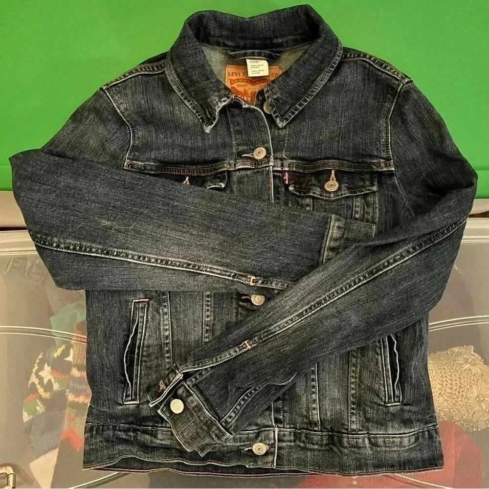 Levi’s Traditional Blue Jean Denim Jacket Red Tab Small - Picture 5 of 13